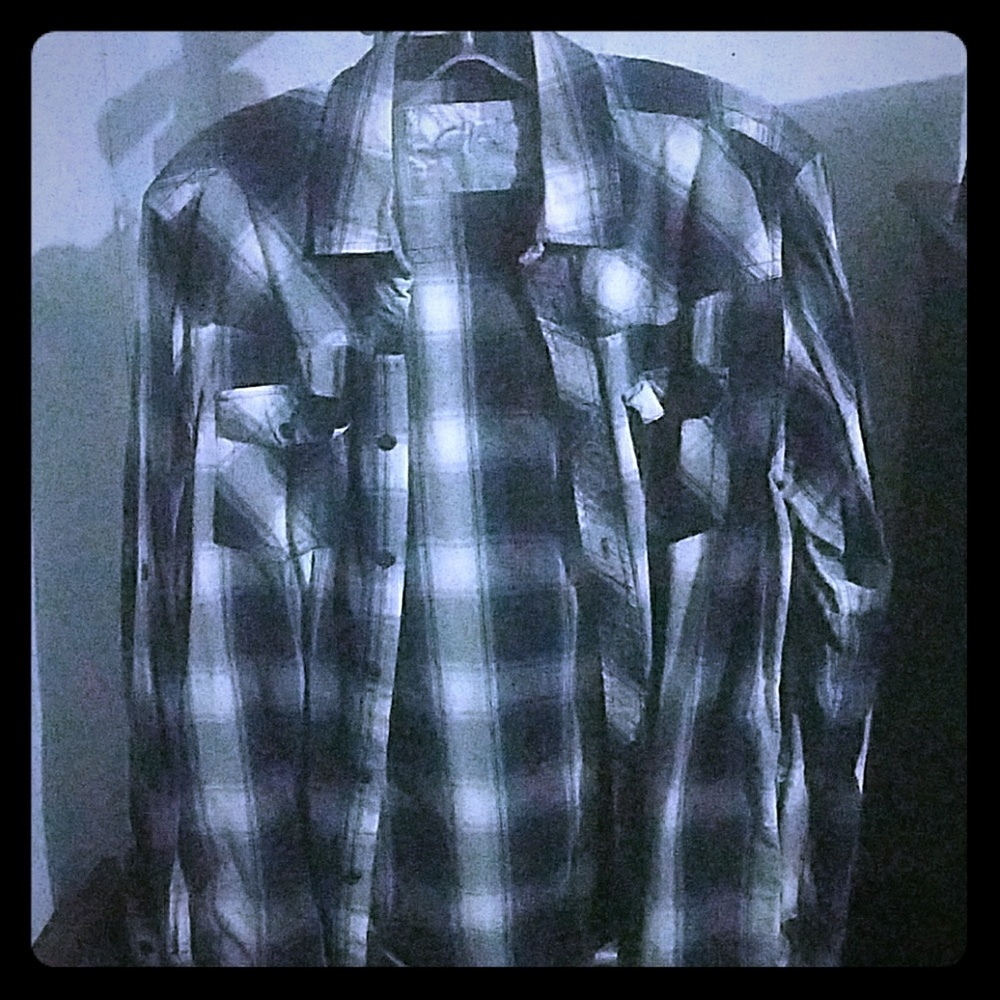 Blue White button up